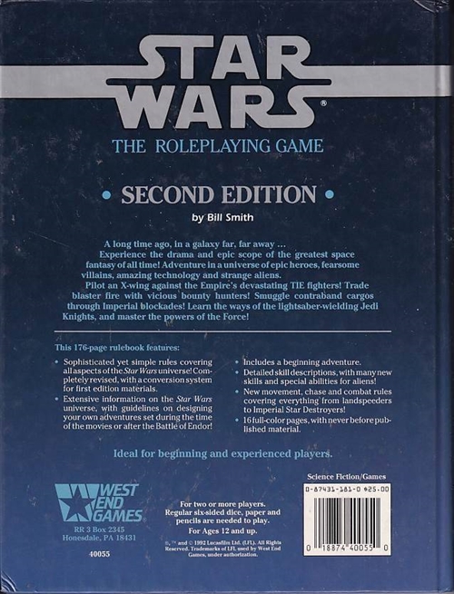 Star Wars D6 - The Roleplaying Game 2nd Edition (Genbrug)